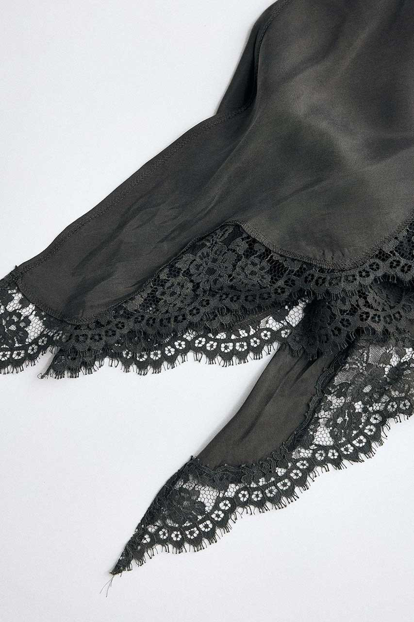 完売品　BRILL特注　raspailシルクレーススカート BRILL(ブリル)｜【raspail】レースドレス/カーキ の通販｜ELLESHOP