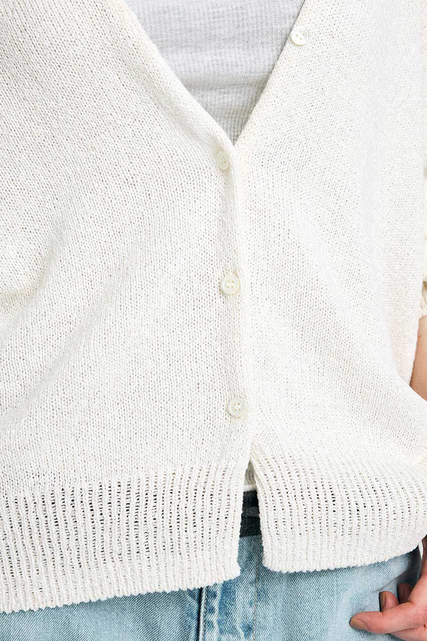 BRILL(ブリル)｜メランジ2WAY カーディガン/ホワイト の通販｜ELLESHOP