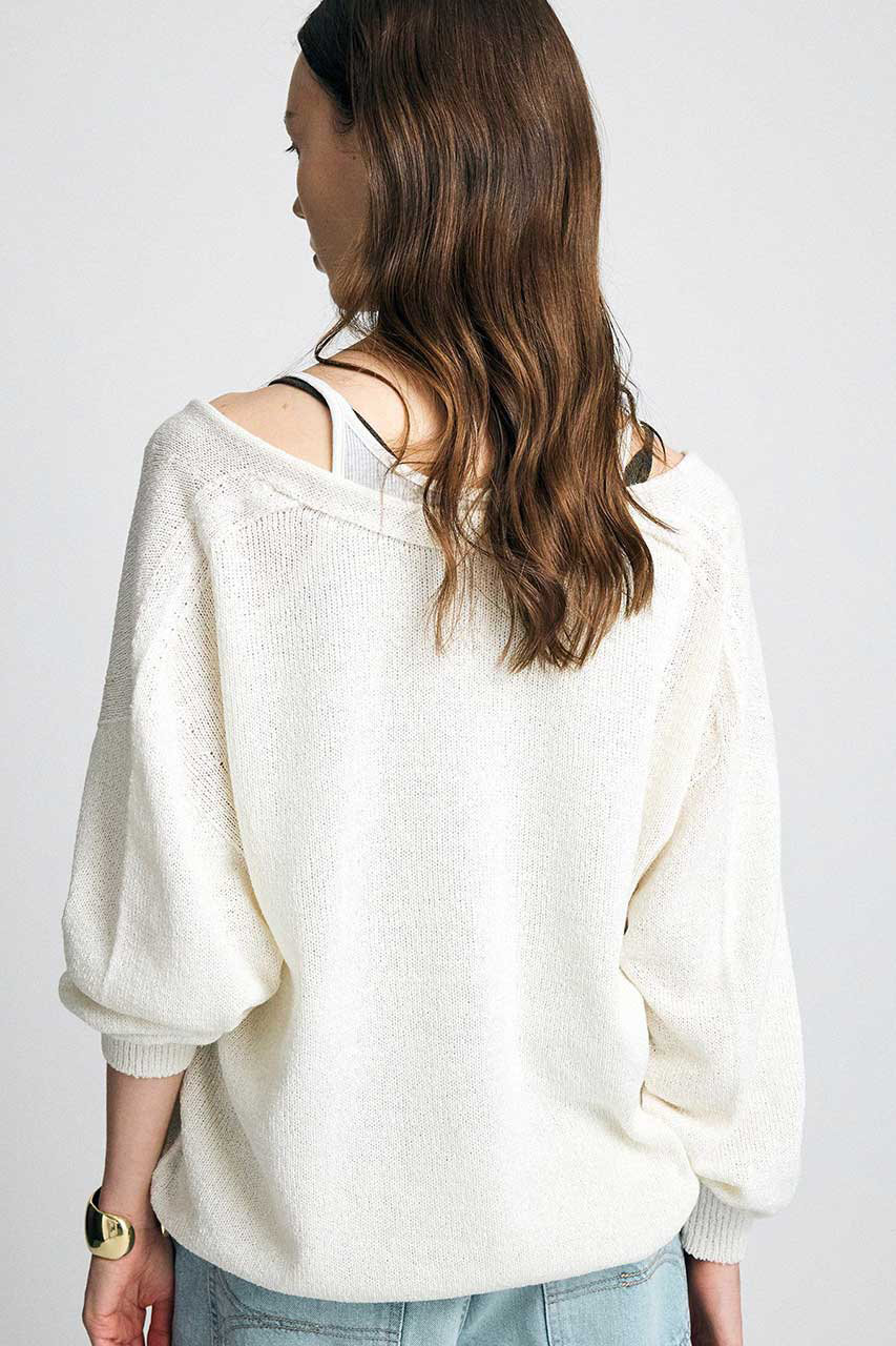 BRILL(ブリル)｜メランジ2WAY カーディガン/ホワイト の通販｜ELLESHOP