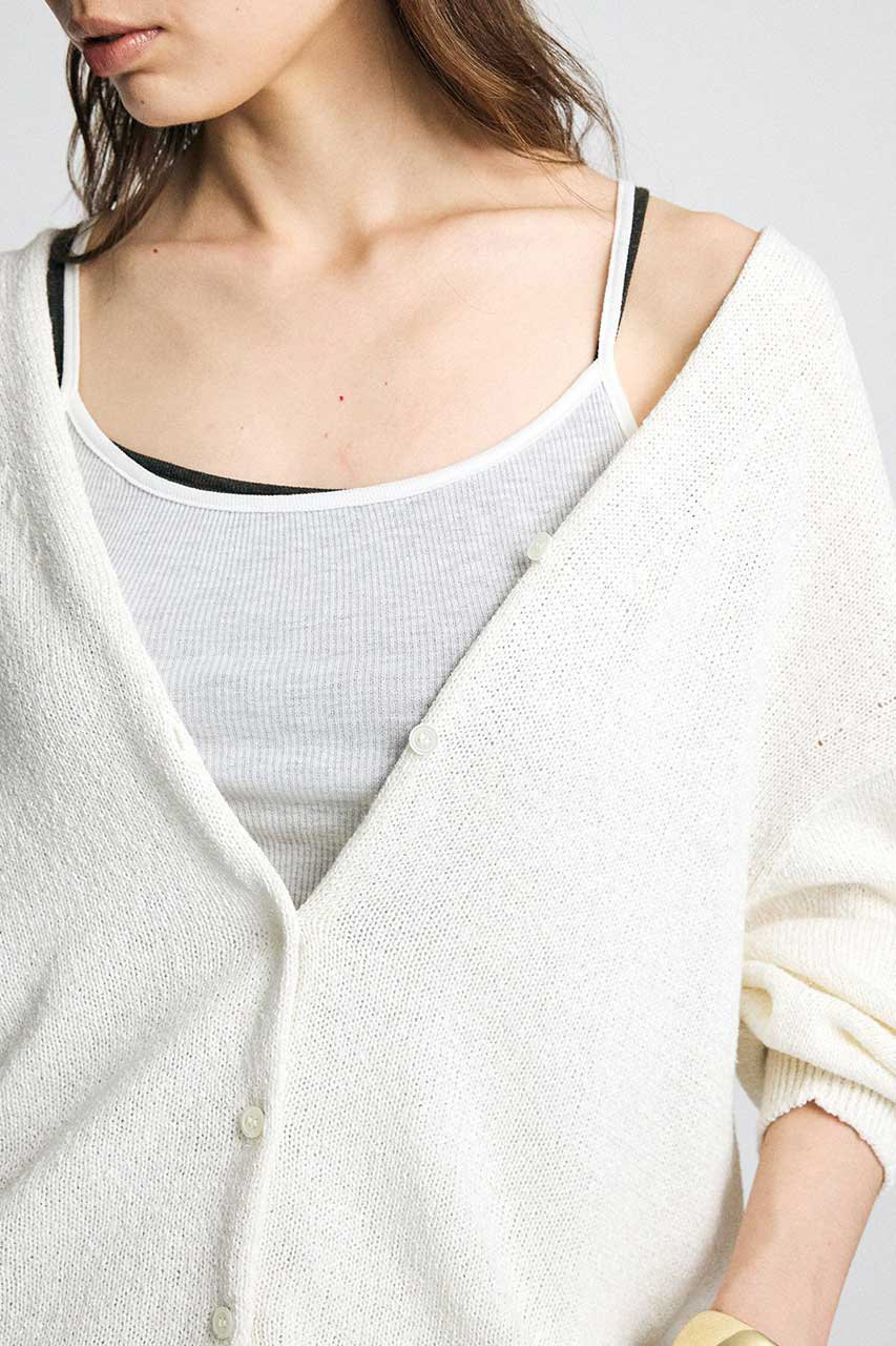 BRILL(ブリル)｜メランジ2WAY カーディガン/ホワイト の通販｜ELLESHOP