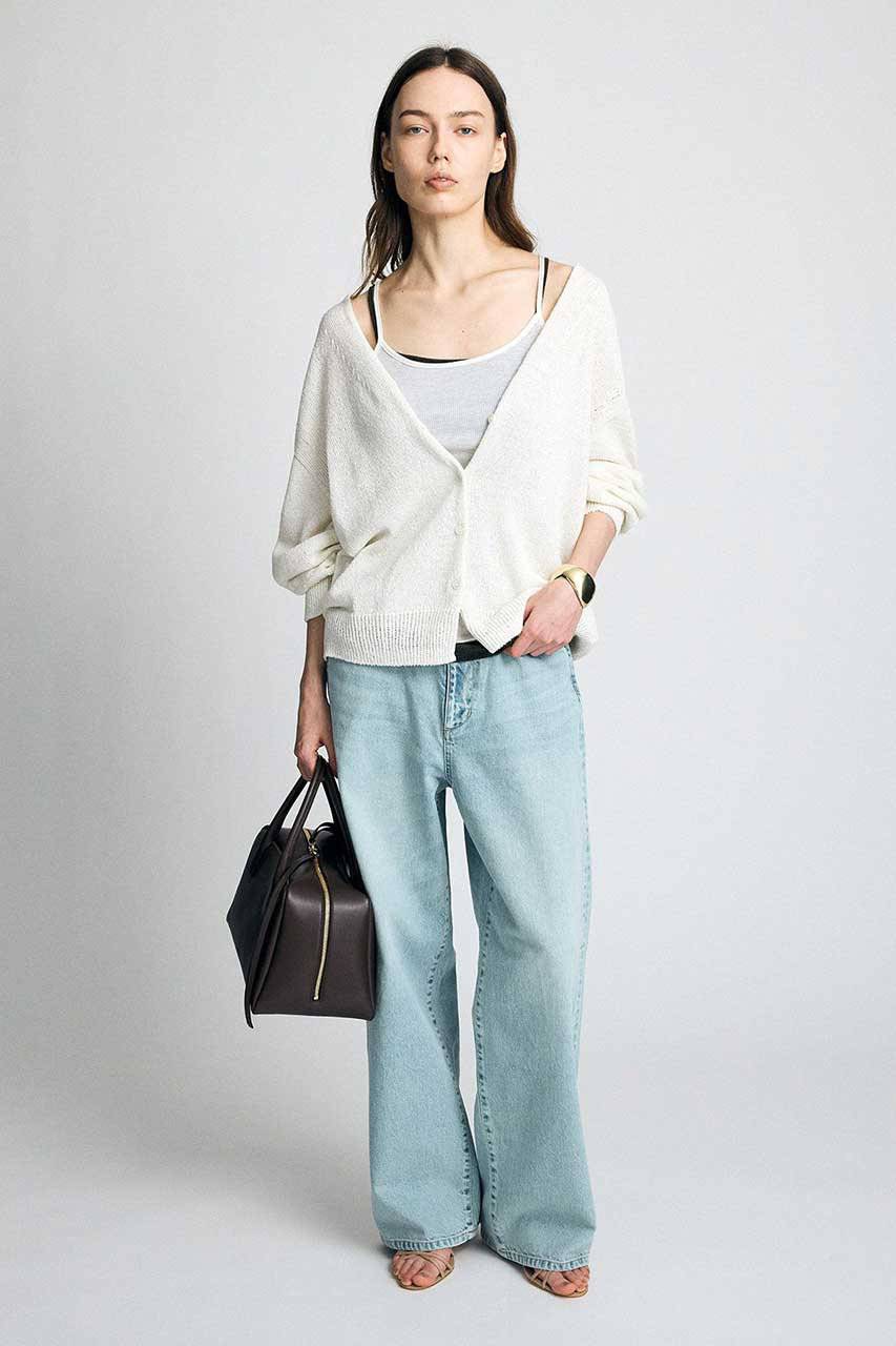 BRILL(ブリル)｜メランジ2WAY カーディガン/ホワイト の通販｜ELLESHOP
