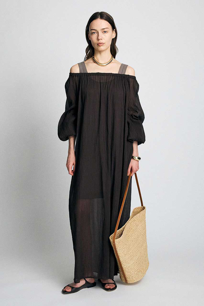 ブリル/BRILLの【予約販売】【raspail】BRILL別注カラースモックドレス(ブラウン/652953)