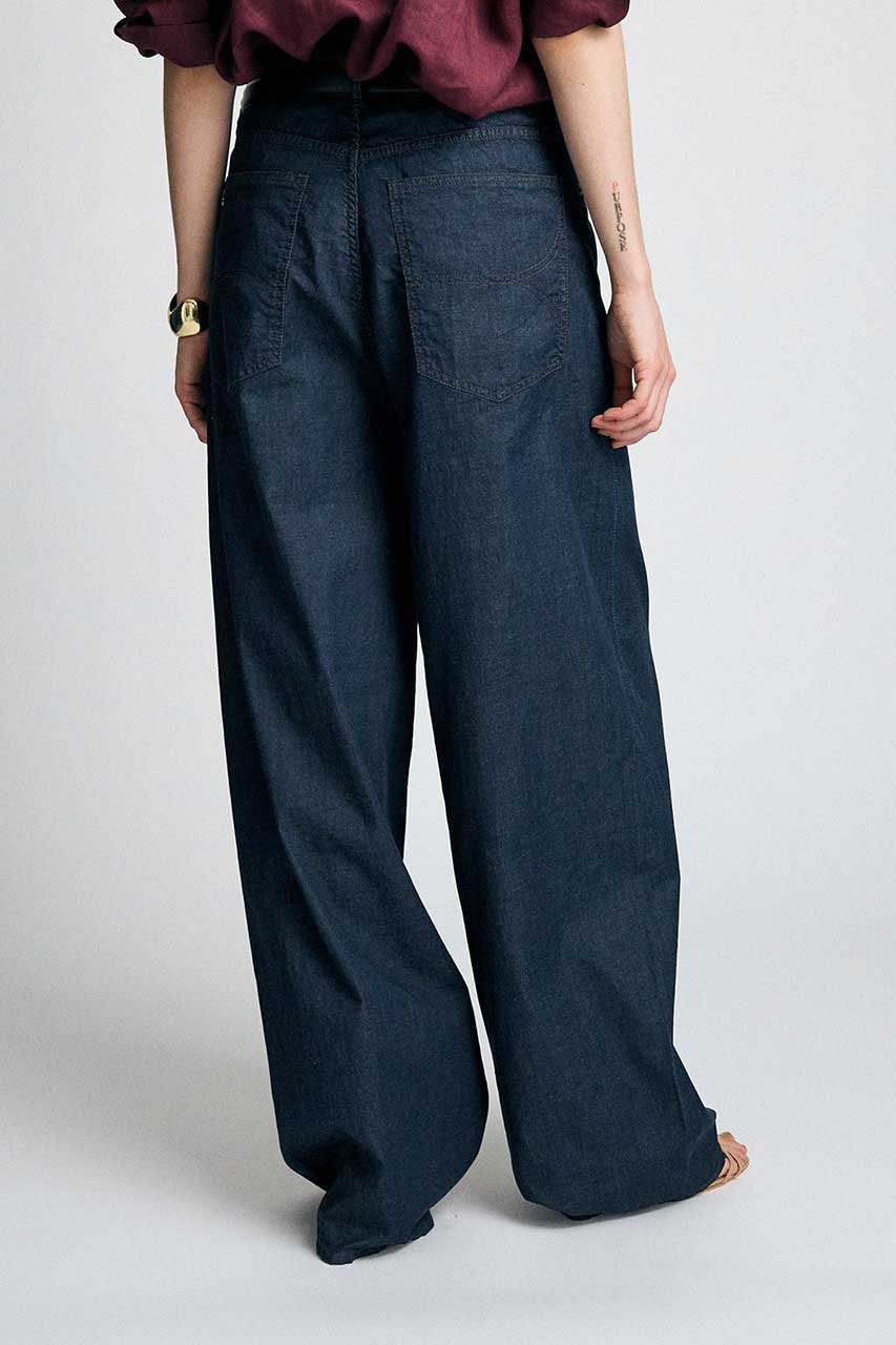BRILL(ブリル)｜デニムワイドパンツ/インディゴ の通販｜ELLESHOP