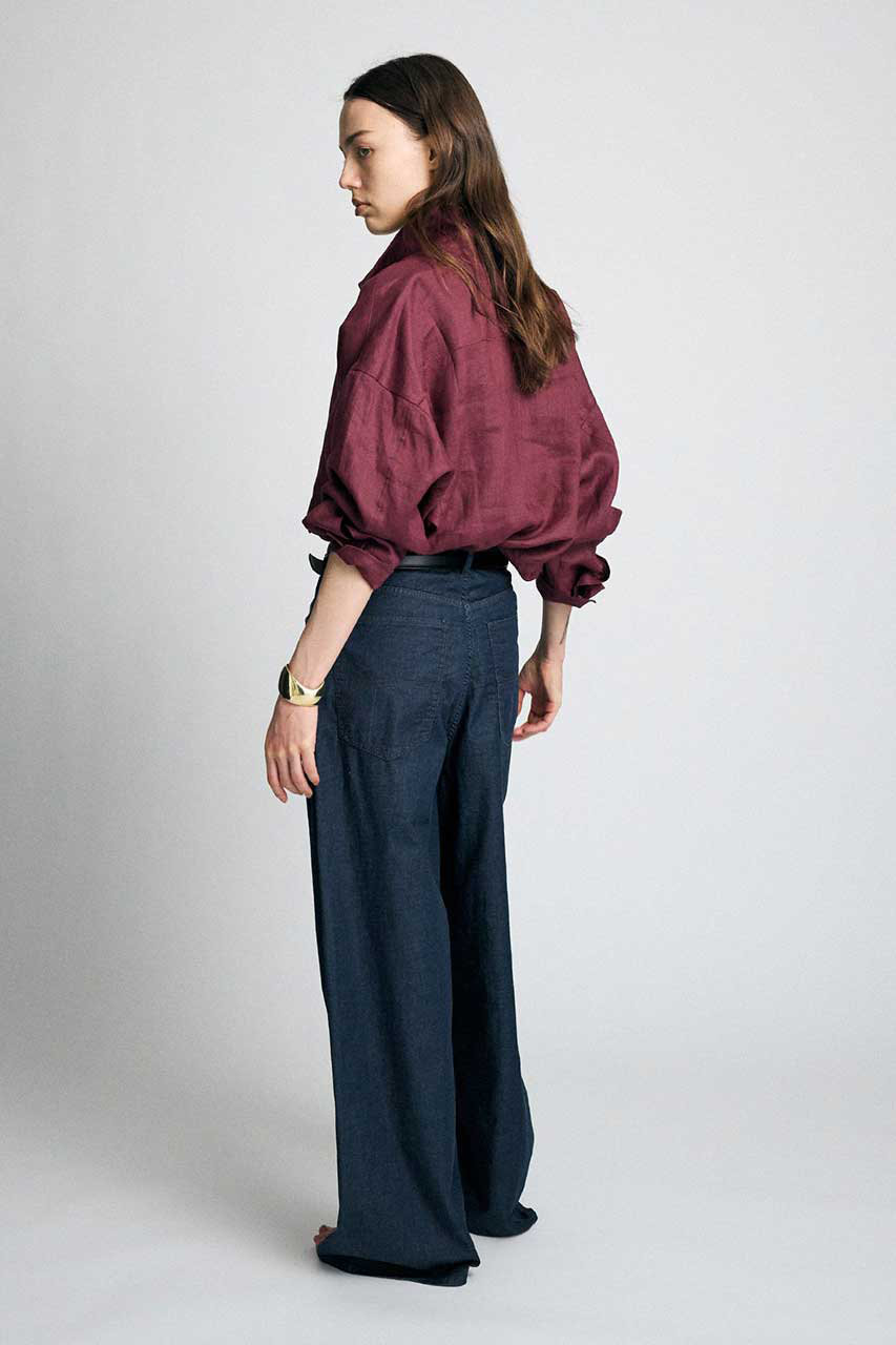 【BRILL（ブリル）】ダートワイドデニム 36 BRILL(ブリル)｜デニムワイドパンツ/インディゴ の通販｜ELLESHOP