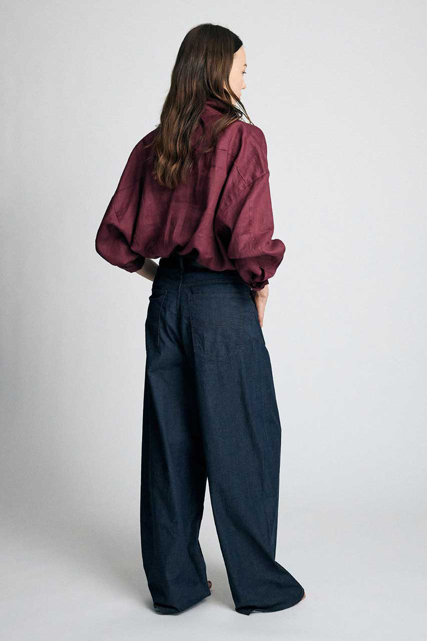 BRILL(ブリル)｜デニムワイドパンツ/インディゴ の通販｜ELLESHOP