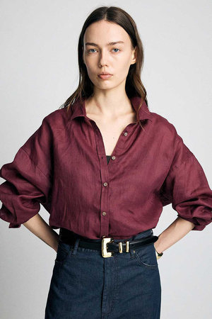 ブリル/BRILLの【予約販売】リネンワイヤーカラーシャツ(110400/110403)