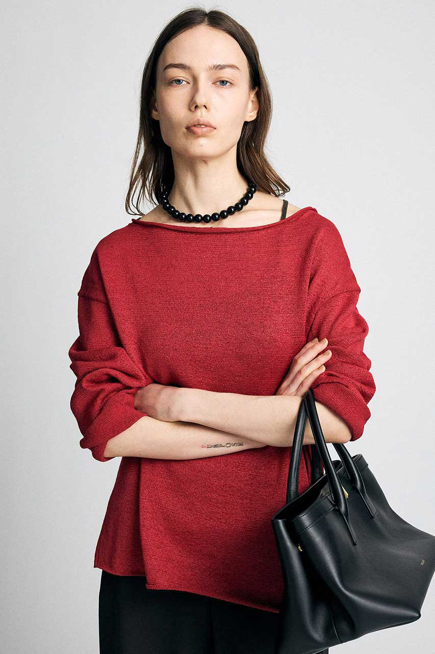 ブリル/BRILLの【予約販売】コットンシルクラグランプルオーバー(レッド/686260)