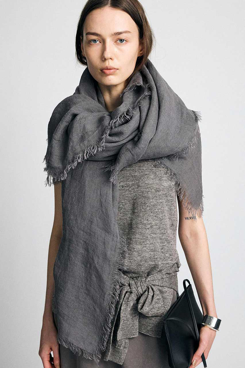 ブリル/BRILLの【予約販売】リネンノースリーブプルオーバー(ライトグレー/686278)