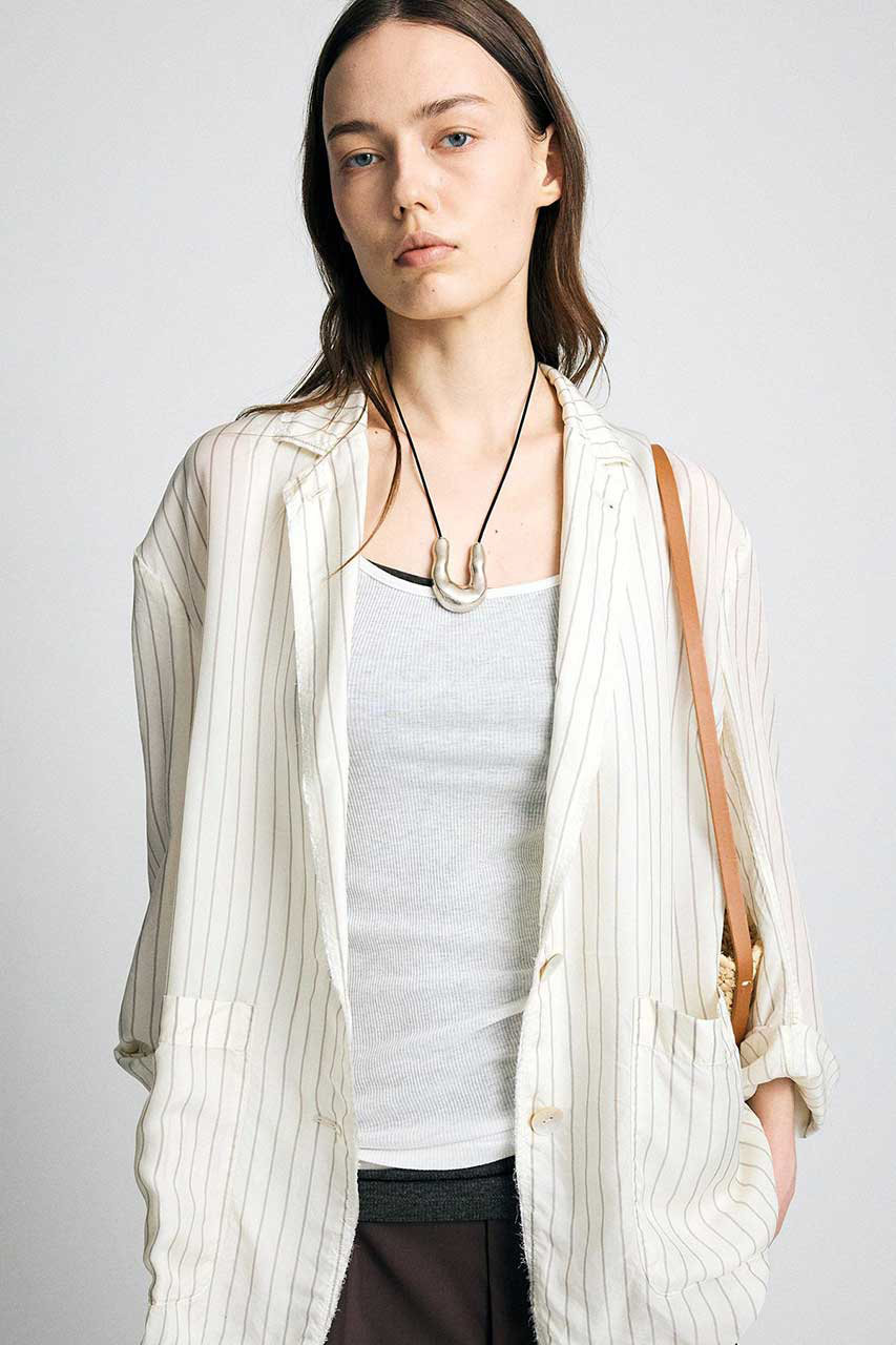 ブリル/BRILLの【予約販売】キュプラテーラードジャケット(ホワイト/686581)