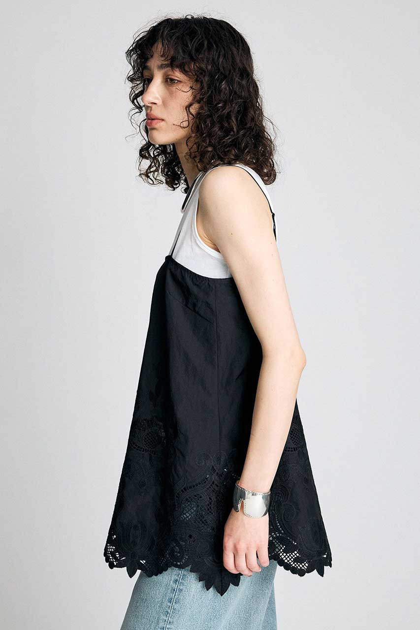 BRILL(ブリル)｜シシュウレースキャミ/ブラック の通販｜ELLESHOP