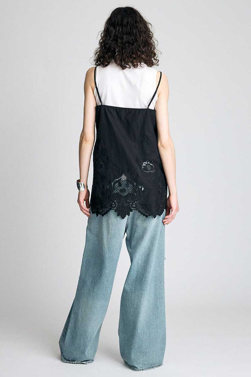 BRILL(ブリル)｜シシュウレースキャミ/ブラック の通販｜ELLESHOP