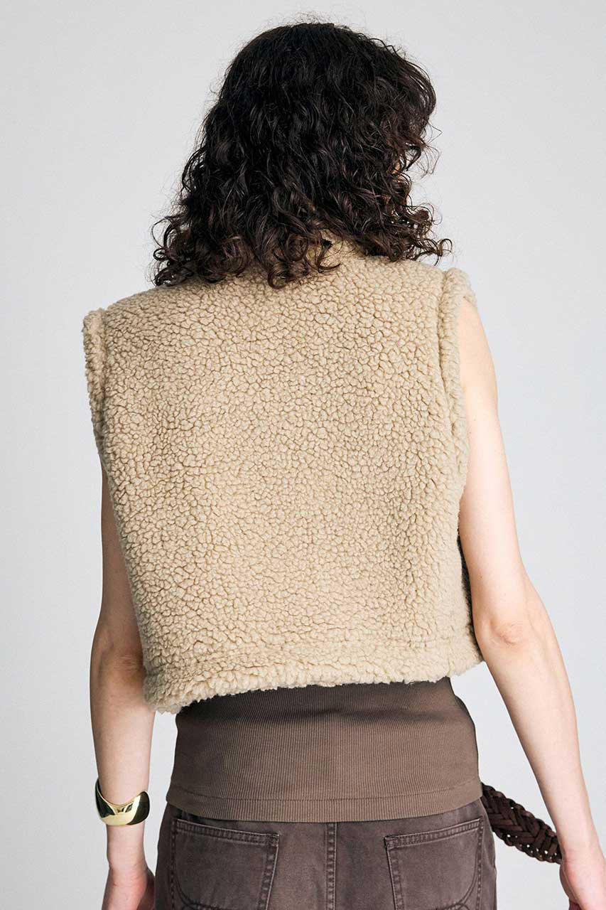 BRILL(ブリル)｜【予約販売】ボアベスト/ベージュ の通販｜ELLESHOP 
