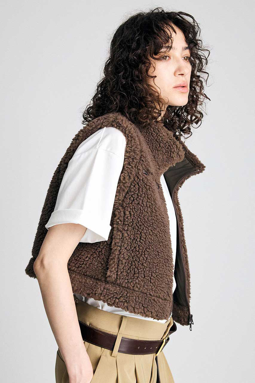 BRILL(ブリル)｜【予約販売】ボアベスト/ブラウン の通販｜ELLESHOP