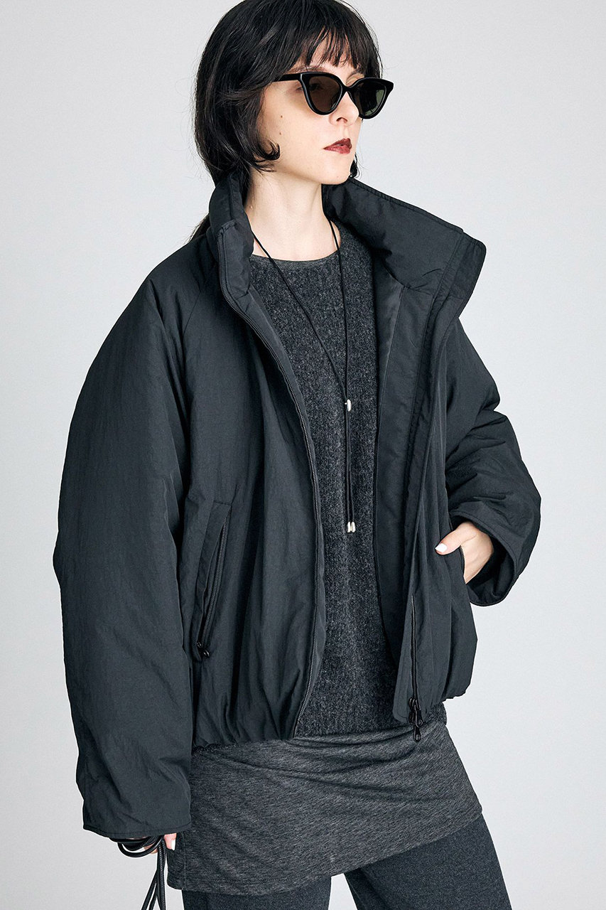 BRILL ナカワタショートブルゾン (ブラック, 38) ブリル ELLE SHOP