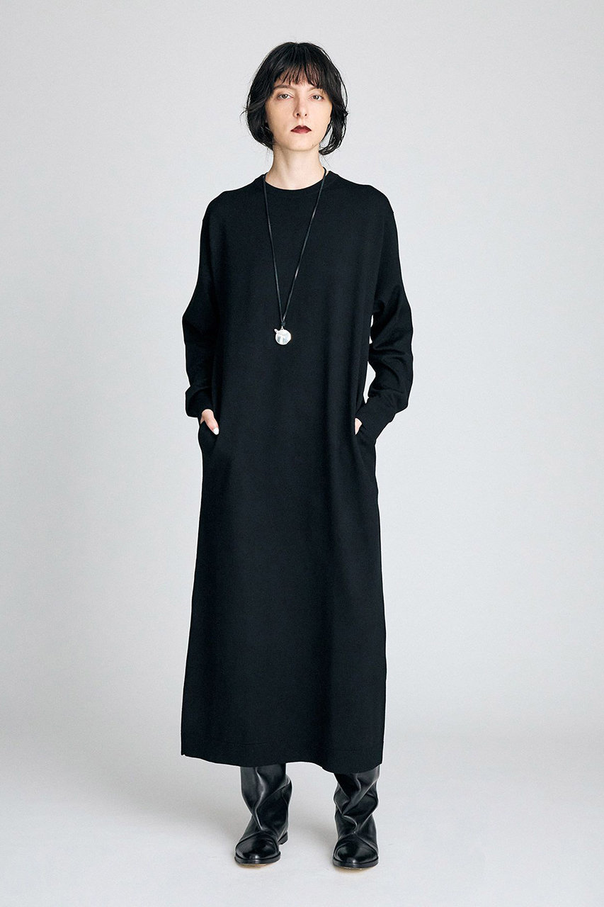 BRILL VICニットBOXワンピース (ブラック, 38) ブリル ELLE SHOP