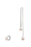 PLUSV02 パールイヤーカフ＆チェーンピアスセット