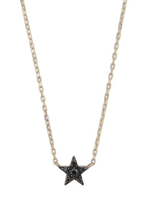 プラス ヴァンドーム/PLUS VENDOMEのLUCKY STAR so black MICROTATTOO K10ブラックダイヤモンド ネックレス(150200/150201)