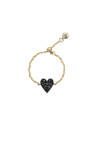 プラス ヴァンドーム/PLUS VENDOMEのBIG LOVE so black MICROTATTOO K10 ブラックダイヤモンド リング(150400/150401)