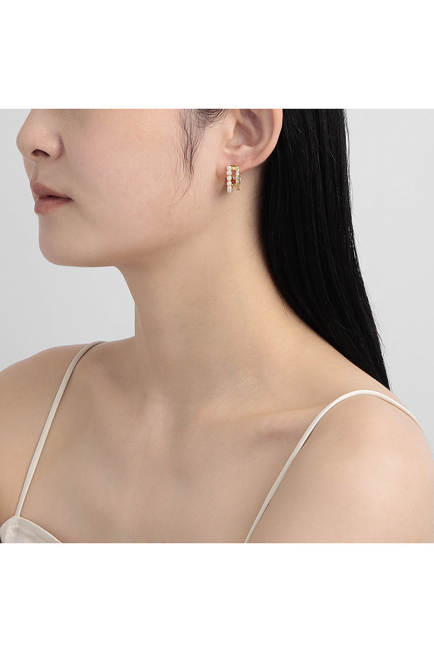 VB ヴァンドームブティック パール シルバー ピアス ジルコニア PLUS VENDOME(プラス ヴァンドーム)｜【ELLE SHOP限定】パール