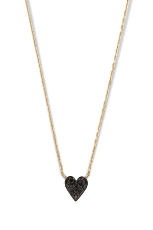 プラス ヴァンドーム/PLUS VENDOMEのMICROTATTOO K10 ブラックダイヤモンド ネックレス BIG LOVE so black