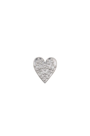 プラス ヴァンドーム/PLUS VENDOMEのMICROTATTOO K10ブラウンダイヤモンド BIG LOVEシングルピアス（片耳用）
