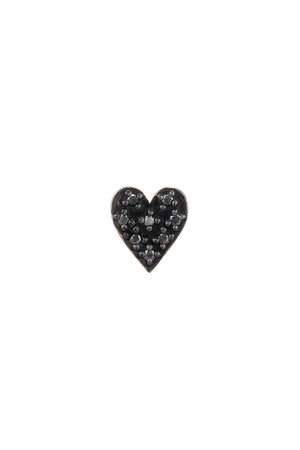 プラス ヴァンドーム/PLUS VENDOMEのMICROTATTOO K10ブラックダイヤモンド BIG LOVEシングルピアス（片耳用）