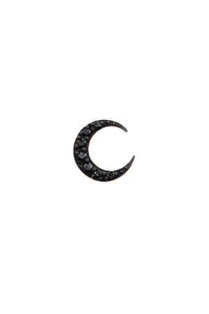 プラス ヴァンドーム/PLUS VENDOMEのMICROTATTOO K10ブラックダイヤモンド MOONシングルピアス（片耳用）