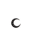 MICROTATTOO K10ブラックダイヤモンド MOONシングルピアス（片耳用）