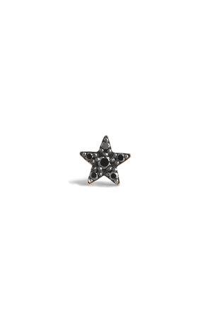 プラス ヴァンドーム/PLUS VENDOMEのMICROTATTOO K10ブラックダイヤモンド LUCKY STARシングルピアス（片耳用）