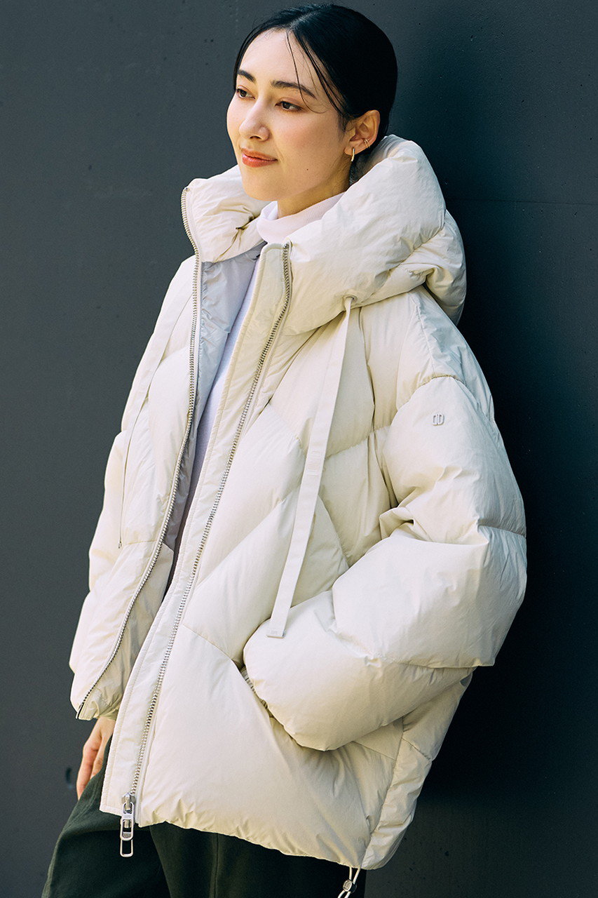 DUNO(デュノ)｜PEGGIE フーディキルトショートダウン/ホワイト の通販