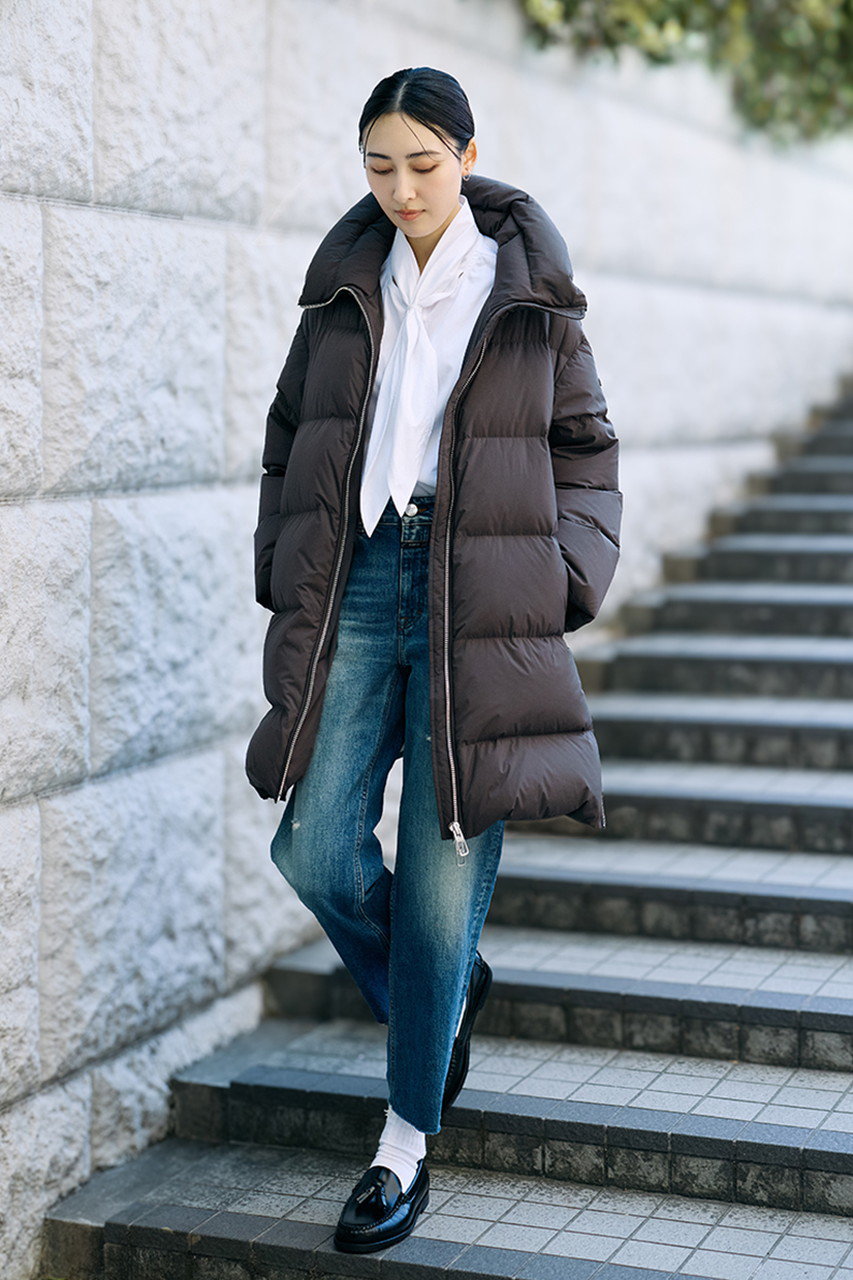 DUNO(デュノ)｜SHIVA サイドジップダウンコート/ダークブラウン の通販