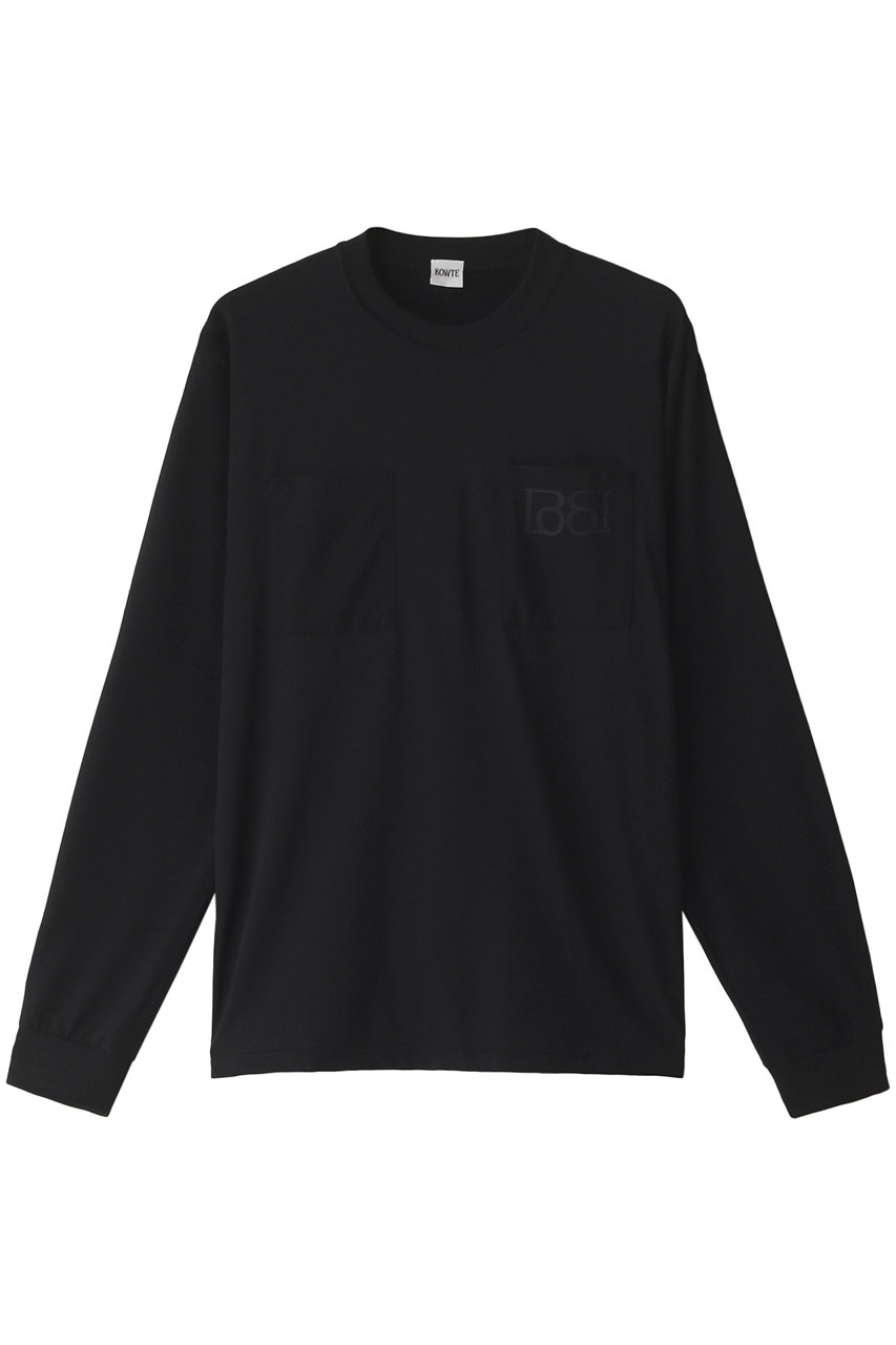 ＜ELLE SHOP＞ BOWTE COTTON 2ポケット BOYS ロゴ ロングスリーブ Tシャツ (ブラック F) バウト ELLE SHOP