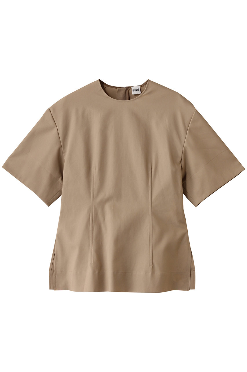 BOWTE FINX COTTON ダブルクロースオーガン Tブラウス (ベージュ, 1) バウト ELLE SHOP BOWTE FINX COTTON ダブルクロースオーガン Tブラウス (ベージュ, 1) バウト ELLE SHOP