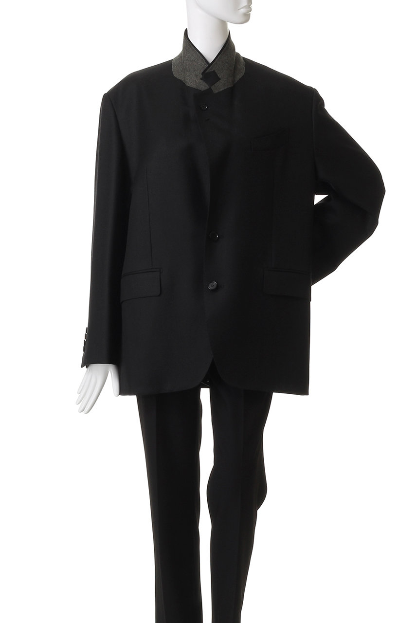 BOWTEバウト［定価121,000円 未使用］ダブルジャケット ロングブレザー BOWTE(バウト)｜BLUEFACED WORSTED BLAZER/ブレザー/ブラック の