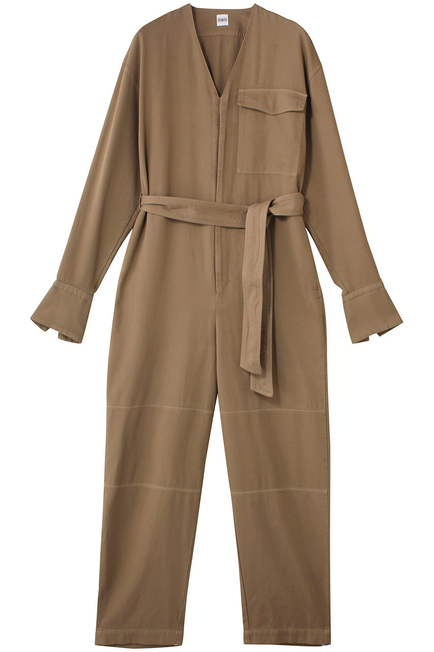 BOWTE FINE COUNT COTTON PIECE DYE ALL IN ONE/オールインワン (モカ, 1) バウト ELLE SHOP BOWTE FINE COUNT COTTON PIECE DYE ALL IN ONE/オールインワン (モカ, 1) バウト ELLE SHOP