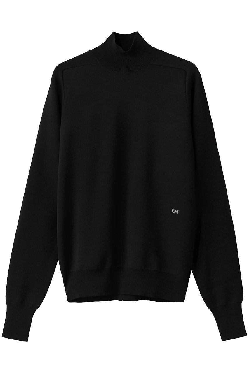 BOWTE SUPER180'S WORSTED DOUBLE HIGH-NECK KNIT (ブラック, F) バウト ELLE SHOP BOWTE SUPER180'S WORSTED DOUBLE HIGH-NECK KNIT (ブラック, F) バウト ELLE SHOP