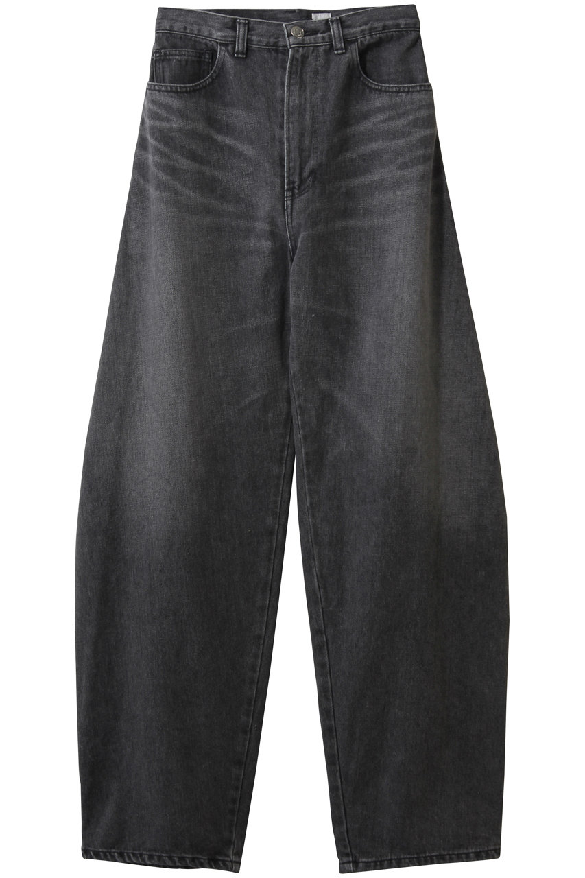 バウト/BOWTEのSEA ISLAND COTTON DENIM CURVY PANTS(ウォッシュドブラック/261-04-0006)
