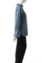 DENIM STAND COLLAR LONG SLEEVE SHIRT バウト/BOWTE