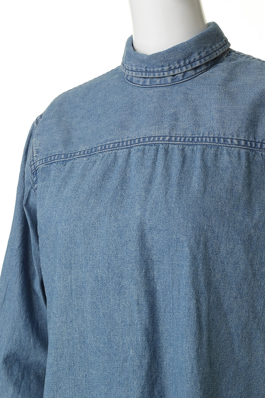 23ss BOWTE CHAMRAY COLLAR SHIRT バウト VINTAGE IVY- BAND COLLAR DARK CHAMBRAY – Kamakura Shirts Global
