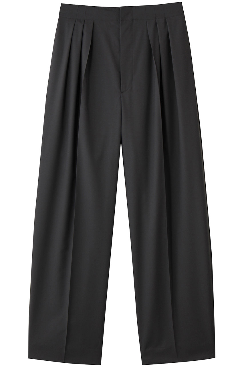 バウト/BOWTEのEXTRA FINE WORSTED TOROPICAL TUCKED RELAX WIDE PANTS(トップダイチャコール/261-04-0002)