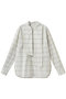 FINX COTTON GRID GRAPH CHECK BOW BLOUSE バウト/BOWTE グリッドノートチェック