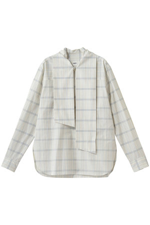 バウト/BOWTEのFINX COTTON GRID GRAPH CHECK BOW BLOUSE(110400/110403)