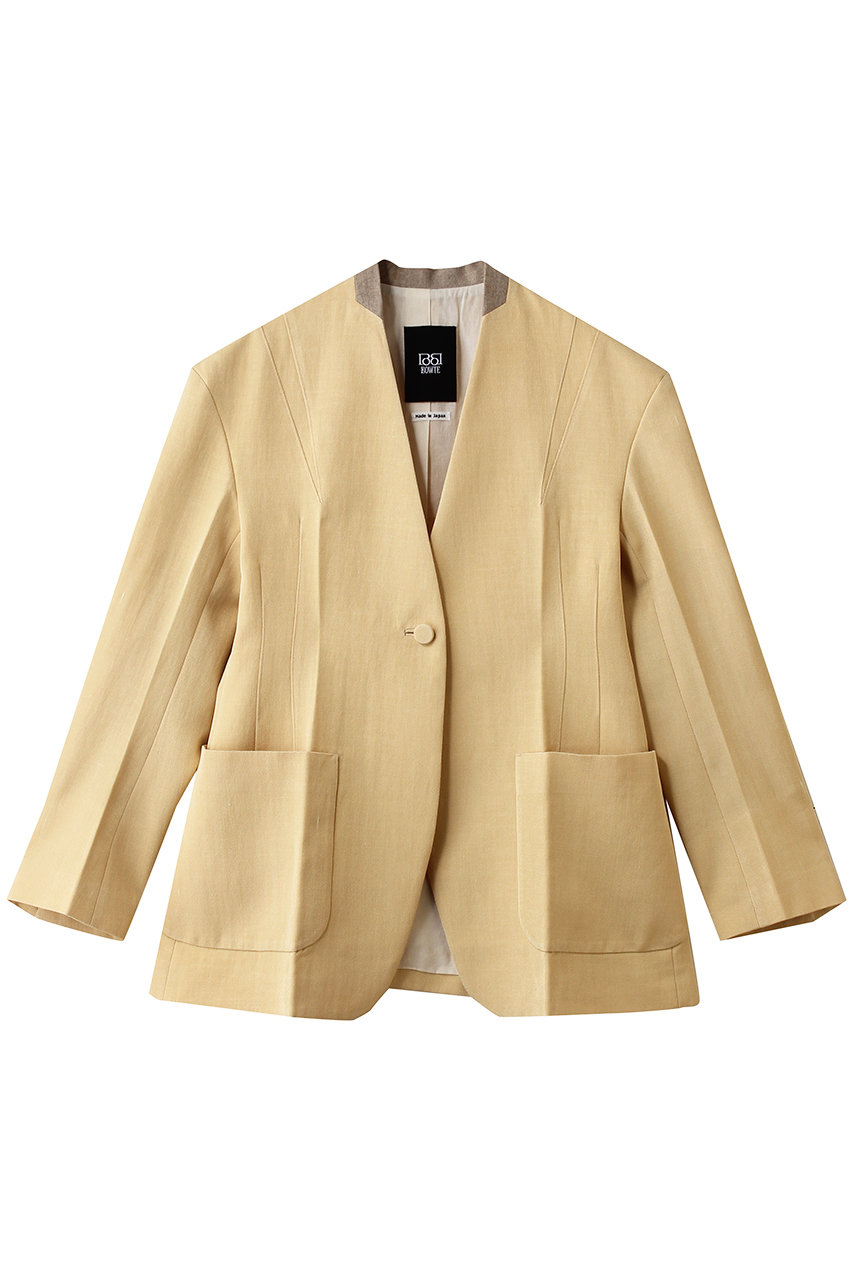 バウト/BOWTEのITALIAN FABRIC SLUB YARN NCL JACKET(バターイエロー/261-06-0009)