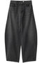 SEA ISLAND COTTON DENIM LOW CURVY PANTS バウト/BOWTE ブラックバイオ