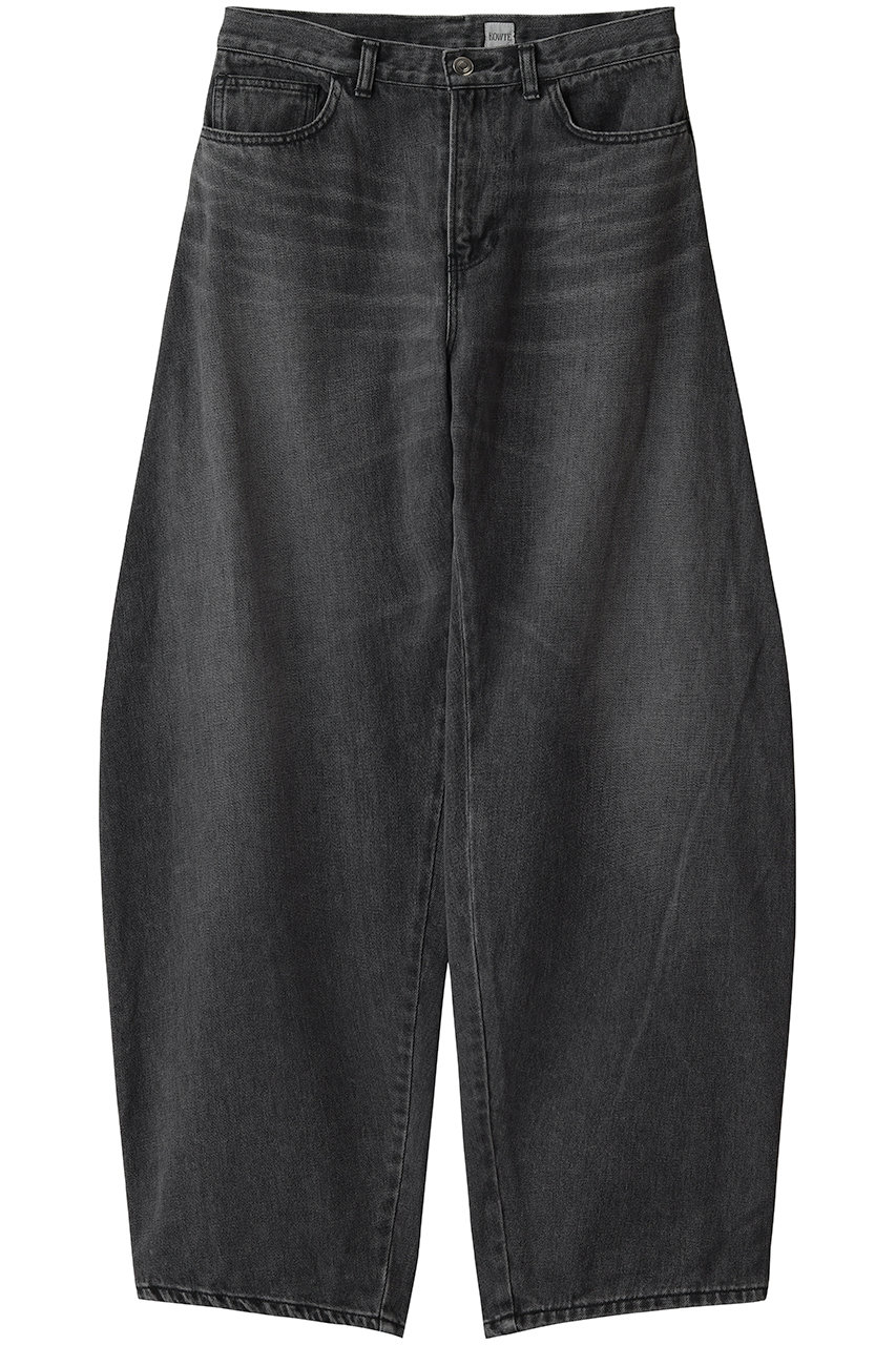 バウト/BOWTEのSEA ISLAND COTTON DENIM LOW CURVY PANTS(ブラックバイオ/262-04-0001)