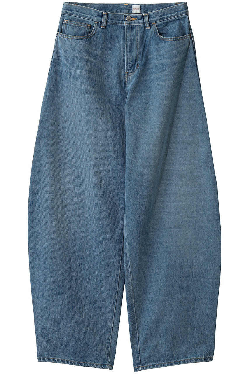 バウト/BOWTEのSEA ISLAND COTTON DENIM LOW CURVY PANTS(ブルーバイオ/262-04-0001)