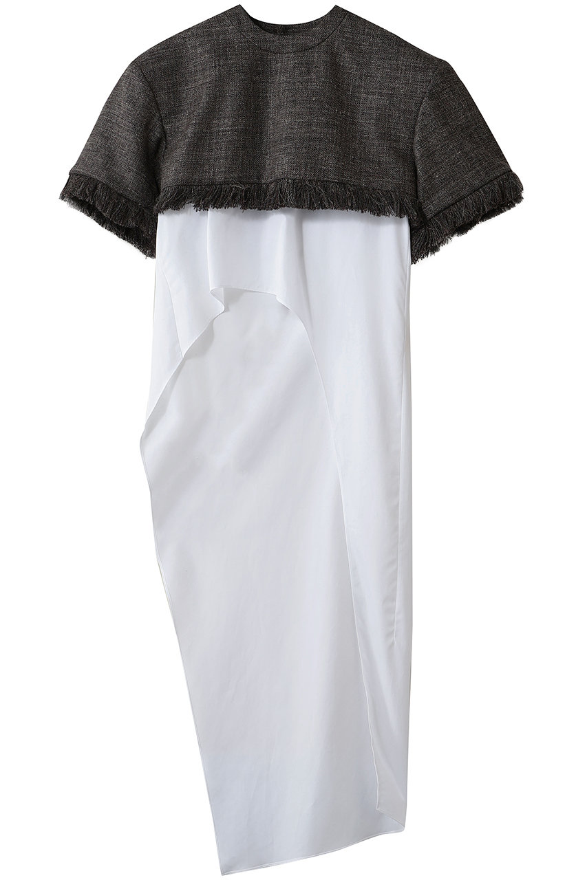 BOWTE ITALIAN FABRIC TWEED SHORT FRINGE BLOUSE (ヘザードウッド, 0) バウト ELLE SHOP