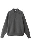 WOOL CASHMERE MELANGE POLO KNIT