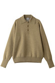 WOOL CASHMERE MELANGE POLO KNIT