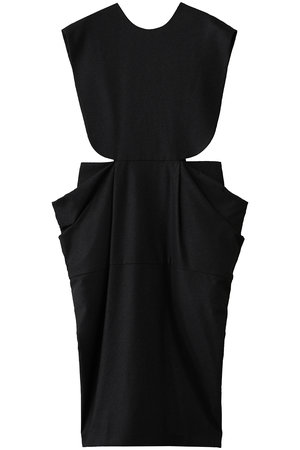 バウト/BOWTEのEXTRA FINE COLLAGE FLANNEL SCALPTURE DRESS(110500/110502)